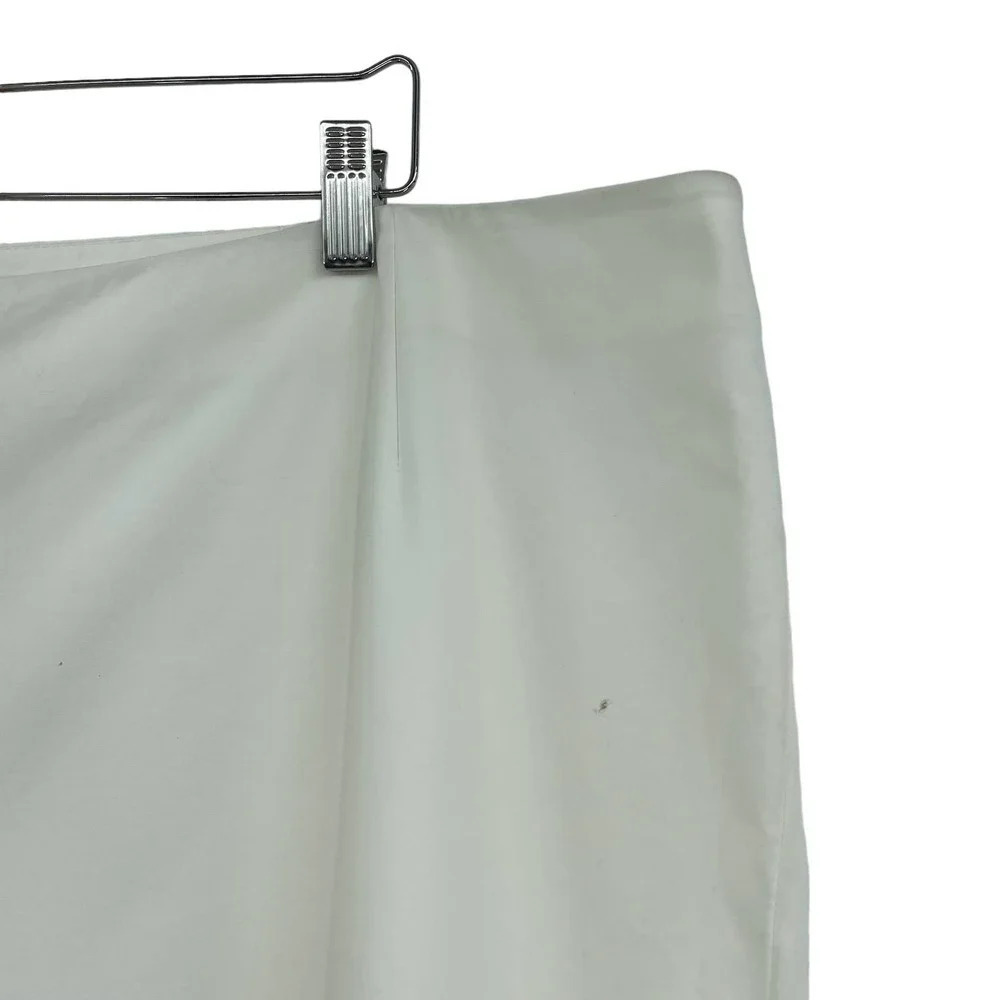 Lafayette 148 New York Manhattan Cropped Pants White Plus Size 24W - Picture 8 of 13